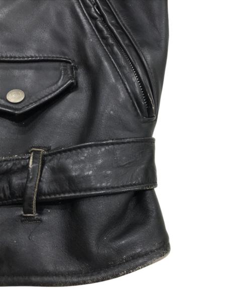 Schott（ショット）shott (ショット) レザージャケット/618 ブラック サイズ:34の古着・服飾アイテム