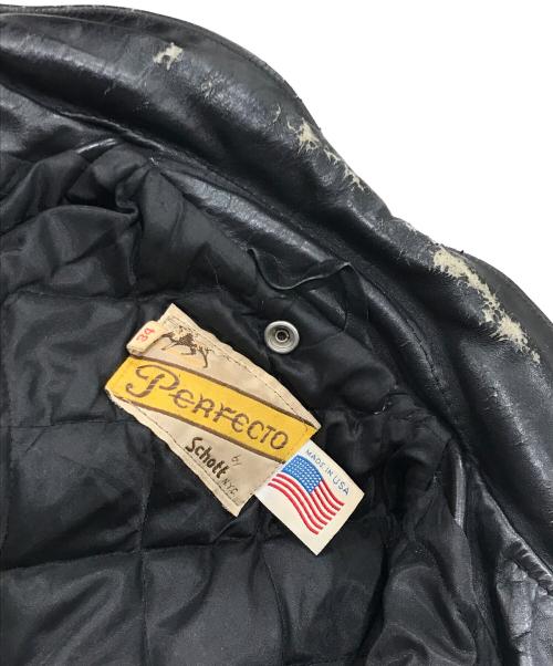 Schott（ショット）shott (ショット) レザージャケット/618 ブラック サイズ:34の古着・服飾アイテム