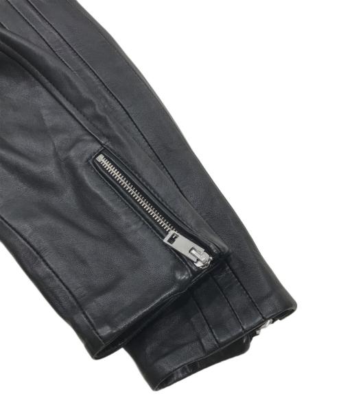 DIESEL（ディーゼル）DIESEL (ディーゼル) ラムレザージャケット/L-BOY シングルライダースジャケット ブラック サイズ:XSの古着・服飾アイテム