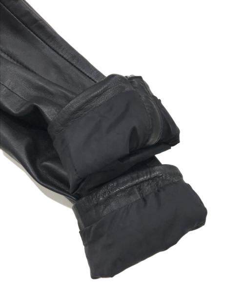 DIESEL（ディーゼル）DIESEL (ディーゼル) ラムレザージャケット/L-BOY シングルライダースジャケット ブラック サイズ:XSの古着・服飾アイテム