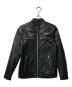 DIESEL（ディーゼル）の古着「ラムレザージャケット/L-BOY シングルライダースジャケット」｜ブラック