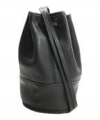 OLD COACHオールドコーチ）の古着「オールドコーチ/オールレザー巾着ショルダーバッグ」｜ブラック