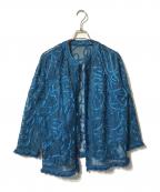Ameriアメリ）の古着「MEDI TAPE EMBROIDERY MESH JACKET/シアージャケット」｜ブルー