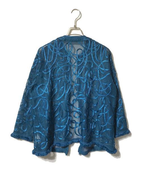 Ameri（アメリ）Ameri (アメリ) MEDI TAPE EMBROIDERY MESH JACKET/シアージャケット ブルー サイズ:Freeの古着・服飾アイテム