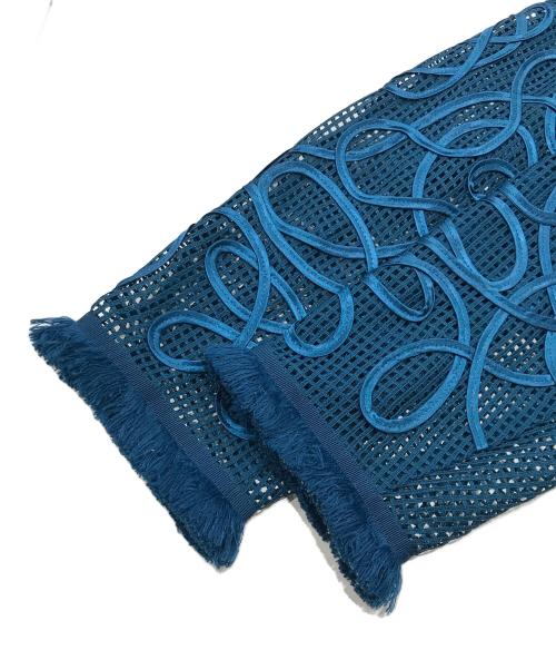 Ameri（アメリ）Ameri (アメリ) MEDI TAPE EMBROIDERY MESH JACKET/シアージャケット ブルー サイズ:Freeの古着・服飾アイテム