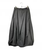 nagonstansナゴンスタンス）の古着「MAT SHELL アシンメ・ロング丈スカート（ マット　シェル　アシンメ・ロング丈スカート）」｜グレー
