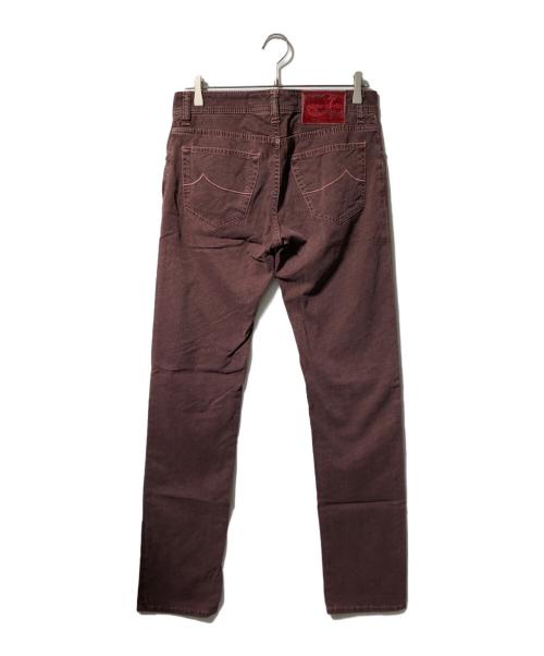 JACOB COHEN（ヤコブコーエン）JACOB COHEN (ヤコブコーエン) PW622ヘリンボーンパンツ レッド サイズ:78.5の古着・服飾アイテム