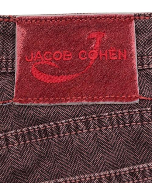 JACOB COHEN（ヤコブコーエン）JACOB COHEN (ヤコブコーエン) PW622ヘリンボーンパンツ レッド サイズ:78.5の古着・服飾アイテム