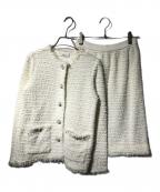 Reneルネ）の古着「ツイードセットアップジャケット」｜ホワイト