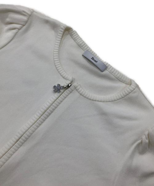 Rene（ルネ）Rene (ルネ) ダブルジップニットカーディガン ホワイト サイズ:36の古着・服飾アイテム