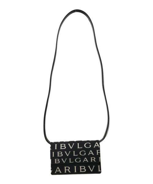 BVLGARI（ブルガリ）BVLGARI (ブルガリ) マキシロゴショルダーポーチ ブラックの古着・服飾アイテム