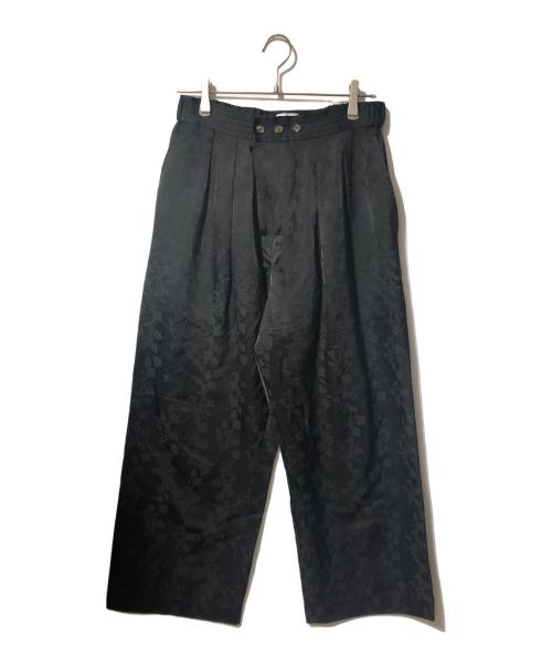 Vivienne Westwood man（ヴィヴィアン ウェストウッド マン）Vivienne Westwood man (ヴィヴィアン ウェストウッド マン) ローズ柄ワイドスラックス ブラック サイズ:00の古着・服飾アイテム