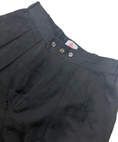 Vivienne Westwood man（ヴィヴィアン ウェストウッド マン）Vivienne Westwood man (ヴィヴィアン ウェストウッド マン) ローズ柄ワイドスラックス ブラック サイズ:00の古着・服飾アイテム