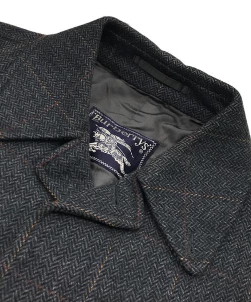 Burberry's（バーバリーズ）Burberry's (バーバリーズ) ヘリンボーンチェスターコート ブラック サイズ:Sの古着・服飾アイテム