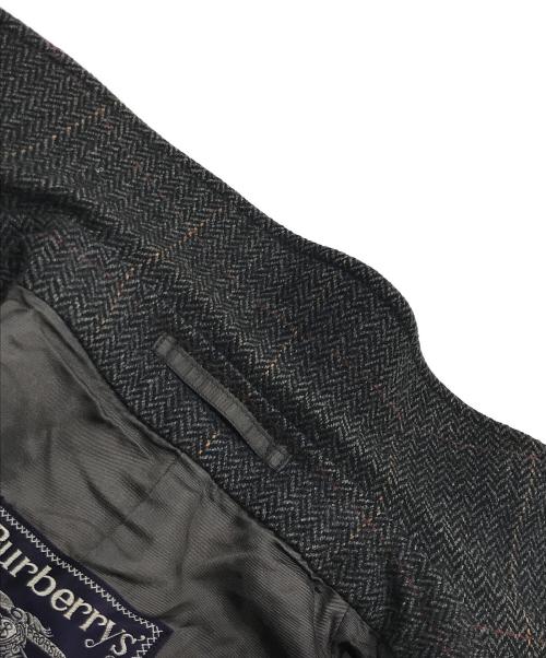 Burberry's（バーバリーズ）Burberry's (バーバリーズ) ヘリンボーンチェスターコート ブラック サイズ:Sの古着・服飾アイテム