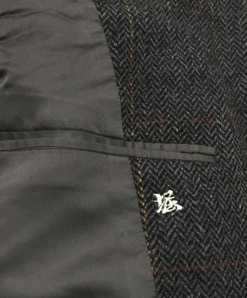 Burberry's（バーバリーズ）Burberry's (バーバリーズ) ヘリンボーンチェスターコート ブラック サイズ:Sの古着・服飾アイテム