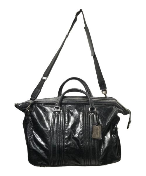 DOLCE & GABBANA（ドルチェ＆ガッバーナ）DOLCE & GABBANA (ドルチェ＆ガッバーナ) 2WAYレザーボストンバッグ ブラックの古着・服飾アイテム