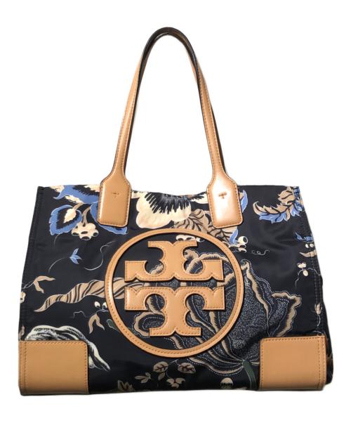TORY BURCH（トリーバーチ）TORY BURCH (トリーバーチ) ボタニカルナイロントートバッグ ネイビーの古着・服飾アイテム