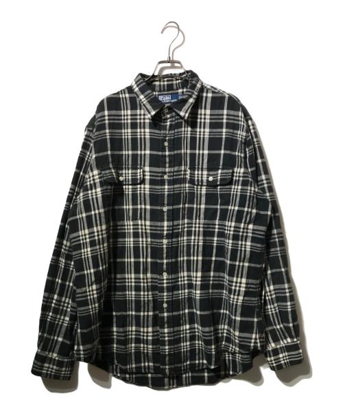 POLO RALPH LAUREN（ポロ・ラルフローレン）POLO RALPH LAUREN (ポロ・ラルフローレン) チェックネルシャツ ブラック サイズ:XLの古着・服飾アイテム