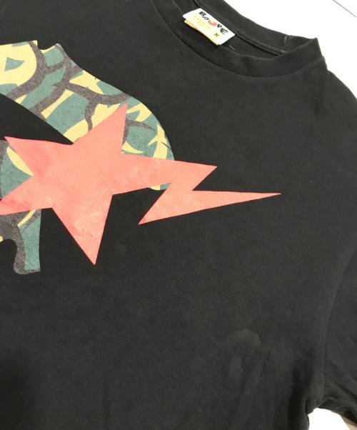 A BATHING APE（アベイシングエイプ）A BATHING APE (アベイシングエイプ) TRIAL CAMO FACE STA TEE/半そでカットソー ブラック サイズ:Mの古着・服飾アイテム
