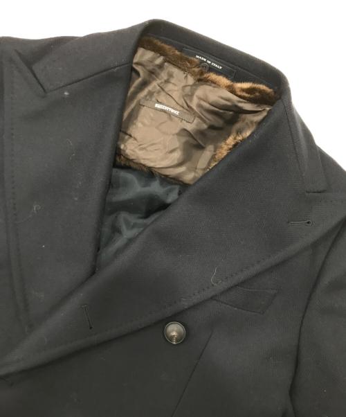 TAGLIATORE（タリアトーレ）TAGLIATORE (タリアトーレ) ファー付きポロコート ブラック サイズ:50の古着・服飾アイテム