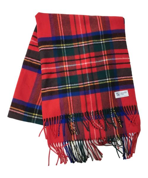 JOHNSTONS（ジョンストンズ）JOHNSTONS (ジョンストンズ) カシミヤマストール レッド サイズ:190×70cmの古着・服飾アイテム