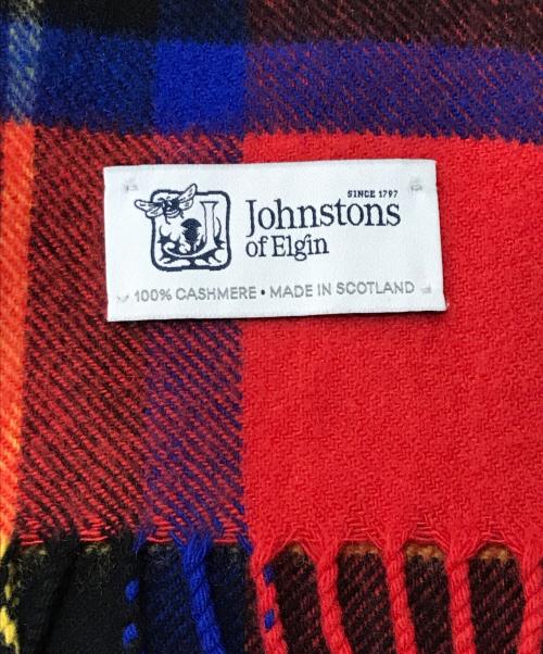 JOHNSTONS（ジョンストンズ）JOHNSTONS (ジョンストンズ) カシミヤマストール レッド サイズ:190×70cmの古着・服飾アイテム