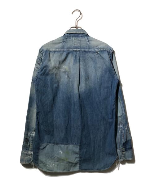 MIHARA YASUHIRO（ミハラヤスヒロ）MIHARA YASUHIRO (ミハラヤスヒロ) 汚れ加工デニムシャツ インディゴ サイズ:44の古着・服飾アイテム