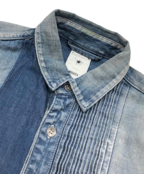 MIHARA YASUHIRO（ミハラヤスヒロ）MIHARA YASUHIRO (ミハラヤスヒロ) 汚れ加工デニムシャツ インディゴ サイズ:44の古着・服飾アイテム