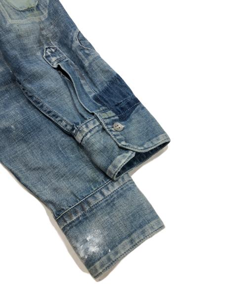 MIHARA YASUHIRO（ミハラヤスヒロ）MIHARA YASUHIRO (ミハラヤスヒロ) 汚れ加工デニムシャツ インディゴ サイズ:44の古着・服飾アイテム