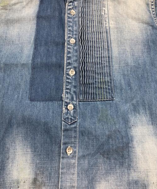 MIHARA YASUHIRO（ミハラヤスヒロ）MIHARA YASUHIRO (ミハラヤスヒロ) 汚れ加工デニムシャツ インディゴ サイズ:44の古着・服飾アイテム