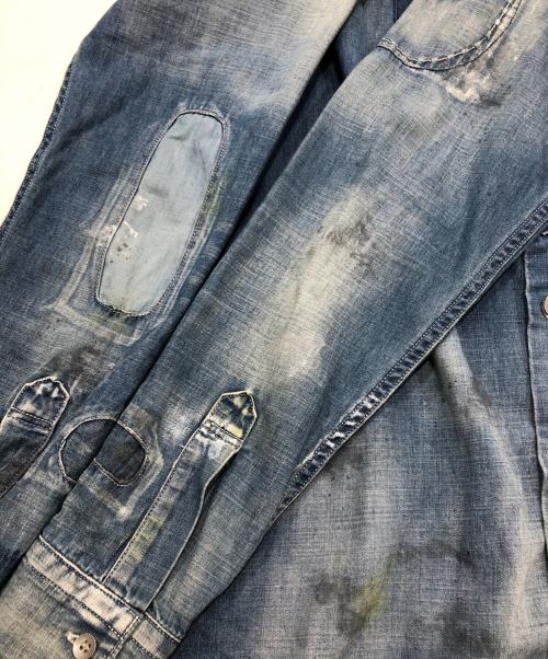 MIHARA YASUHIRO（ミハラヤスヒロ）MIHARA YASUHIRO (ミハラヤスヒロ) 汚れ加工デニムシャツ インディゴ サイズ:44の古着・服飾アイテム