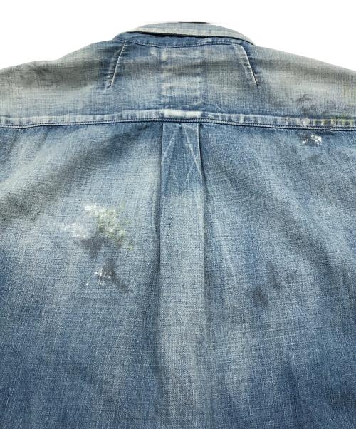 MIHARA YASUHIRO（ミハラヤスヒロ）MIHARA YASUHIRO (ミハラヤスヒロ) 汚れ加工デニムシャツ インディゴ サイズ:44の古着・服飾アイテム
