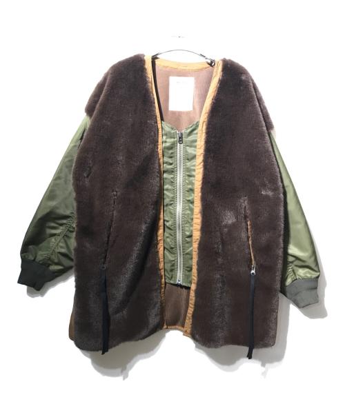 etsinta（エシンタ）etsinta (エシンタ) ファー切替ジャケット マルチカラー サイズ:Fの古着・服飾アイテム