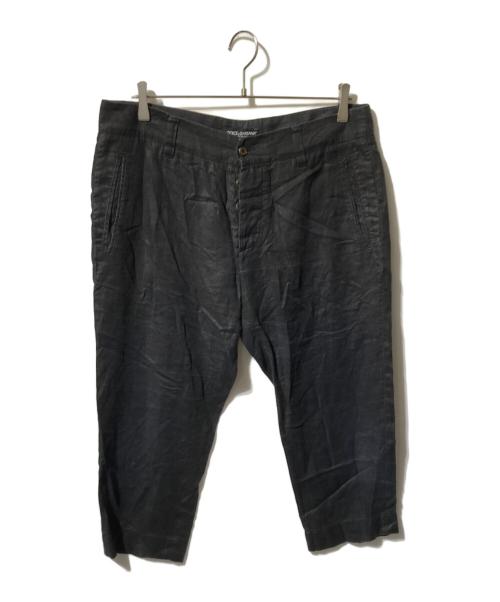 DOLCE & GABBANA（ドルチェ＆ガッバーナ）DOLCE & GABBANA (ドルチェ＆ガッバーナ) リネンパンツ/7分丈パンツ ブラック サイズ:46の古着・服飾アイテム