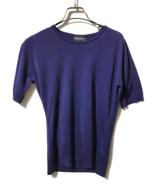 JOHN SMEDLEY（ジョンスメドレー）JOHN SMEDLEY (ジョンスメドレー) アンサンブルカーディガン ネイビー サイズ:Mの古着・服飾アイテム