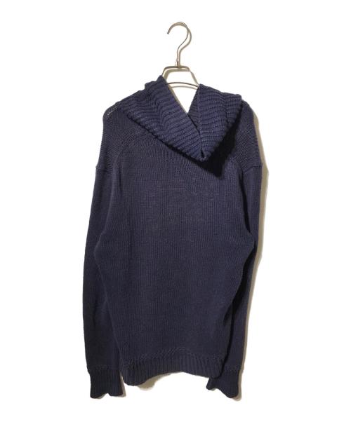 POLO RALPH LAUREN（ポロ・ラルフローレン）POLO RALPH LAUREN (ポロ・ラルフローレン) ショールカラーニット ネイビー サイズ:Mの古着・服飾アイテム