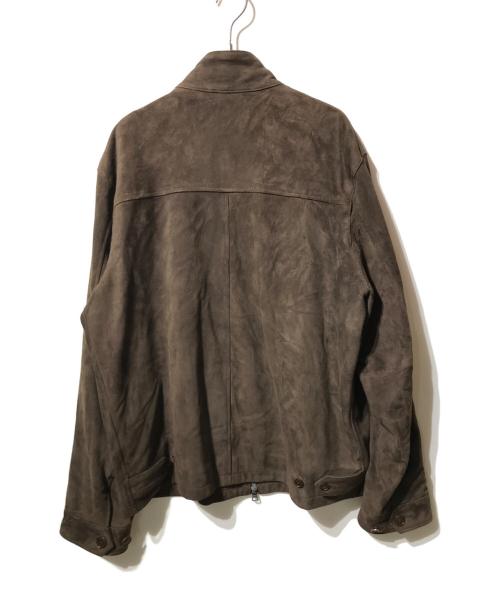 green label relaxing（グリーンレーベルリラクシング）green label relaxing (グリーンレーベルリラクシング) スウェードレザージャケット ブラウン サイズ:Lの古着・服飾アイテム