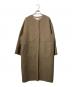 GALLARDA GALANTE（ガリャルダガランテ）の古着「リバーノーカラーコート」｜ブラウン