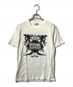Hysteric Glamourヒステリックグラマー）の古着「OUTSIDERガールTシャツ/プリントTシャツ」｜ホワイト