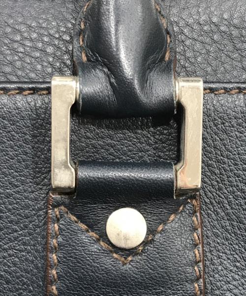 Dellga（デルガ）DELLGA (デルガ) トートバッグ/シュリンクレザー ビジネスバッグ ネイビーの古着・服飾アイテム