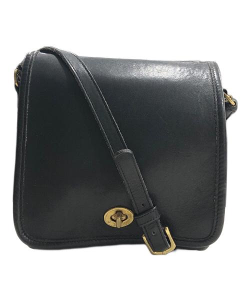 OLD COACH（オールドコーチ）OLD COACH (オールドコーチ) レザーショルダーバッグ ブラックの古着・服飾アイテム