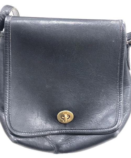OLD COACH（オールドコーチ）OLD COACH (オールドコーチ) レザーショルダーバッグ ブラックの古着・服飾アイテム