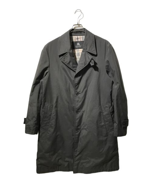 BURBERRY BLACK LABEL（バーバリーブラックレーベル）BURBERRY BLACK LABEL (バーバリーブラックレーベル) 裏地ノヴァチェックトレンチコート ブラック サイズ:Ｌの古着・服飾アイテム