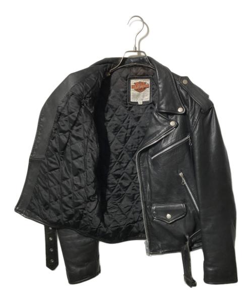 HARLEY-DAVIDSON（ハーレーダビッドソン）HARLEY-DAVIDSON (ハーレーダビッドソン) ライダースジャケット ブラック サイズ:Mの古着・服飾アイテム