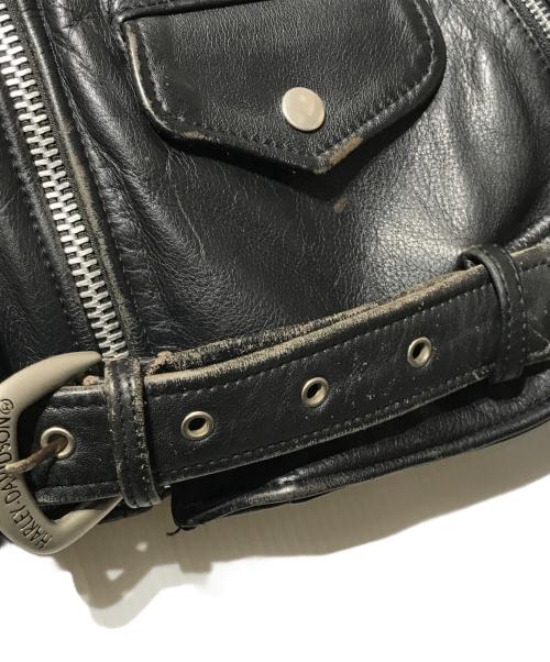 HARLEY-DAVIDSON（ハーレーダビッドソン）HARLEY-DAVIDSON (ハーレーダビッドソン) ライダースジャケット ブラック サイズ:Mの古着・服飾アイテム