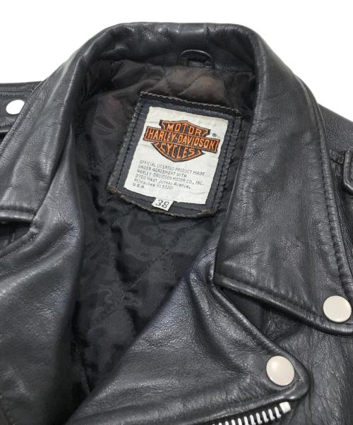 HARLEY-DAVIDSON（ハーレーダビッドソン）HARLEY-DAVIDSON (ハーレーダビッドソン) ライダースジャケット ブラック サイズ:Mの古着・服飾アイテム