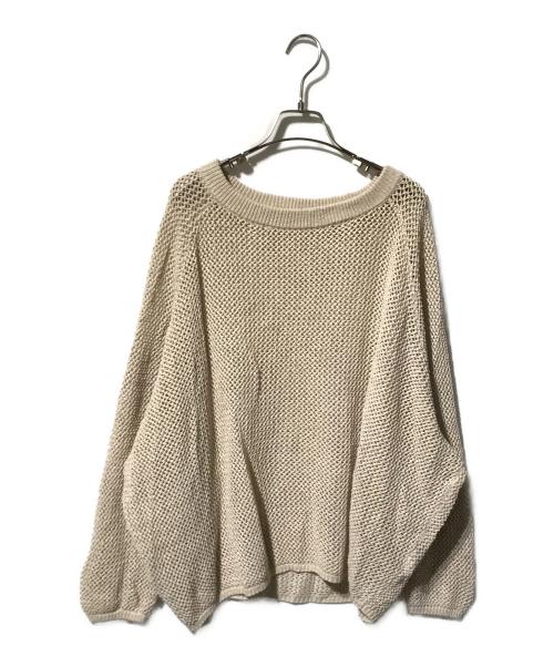 Plage（プラージュ）Plage (プラージュ) Openwork Pattern ニット/ラグランスリーブニット ベージュ サイズ:表記なしの古着・服飾アイテム