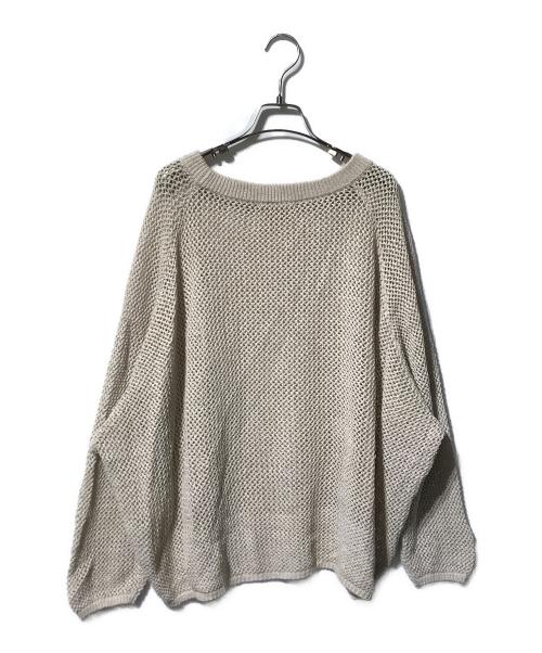 Plage（プラージュ）Plage (プラージュ) Openwork Pattern ニット/ラグランスリーブニット ベージュ サイズ:表記なしの古着・服飾アイテム