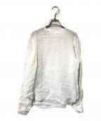 Whim Gazetteウィムガゼット）の古着「クルーネックラミーブラウス/バックボタンブラウス」｜ホワイト